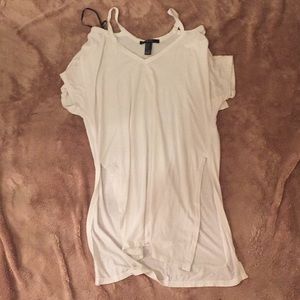 Forever 21 white tunic tee small